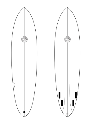 Surfboard Midlength Funbox Model