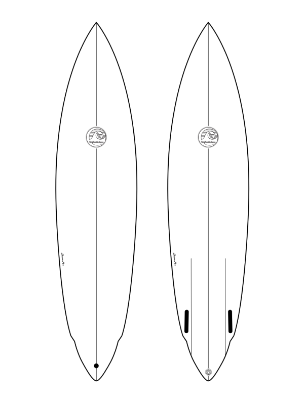 Surfboard Midlength Mr. Green Model