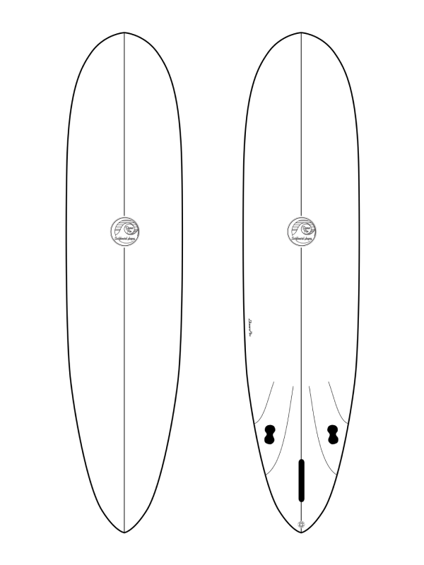 Surfboard Malibu Moby Model