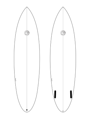 Surfboard Midlength Round Twin Model