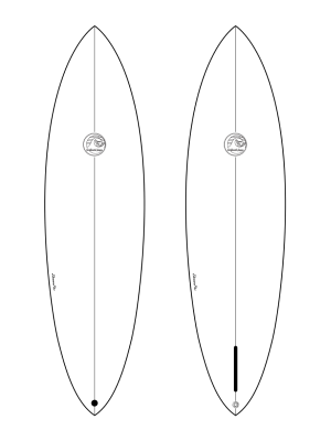 Surfboard Singlefin Cadillac Model