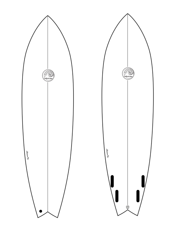 Surfboard Midlength Superfish Model