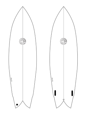 Surfboard Twifin The Flame Model